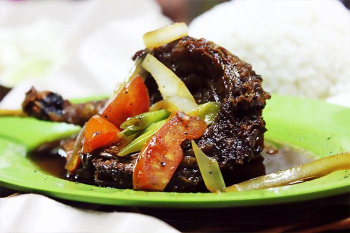 Masakan bebek rica rica pedas manis